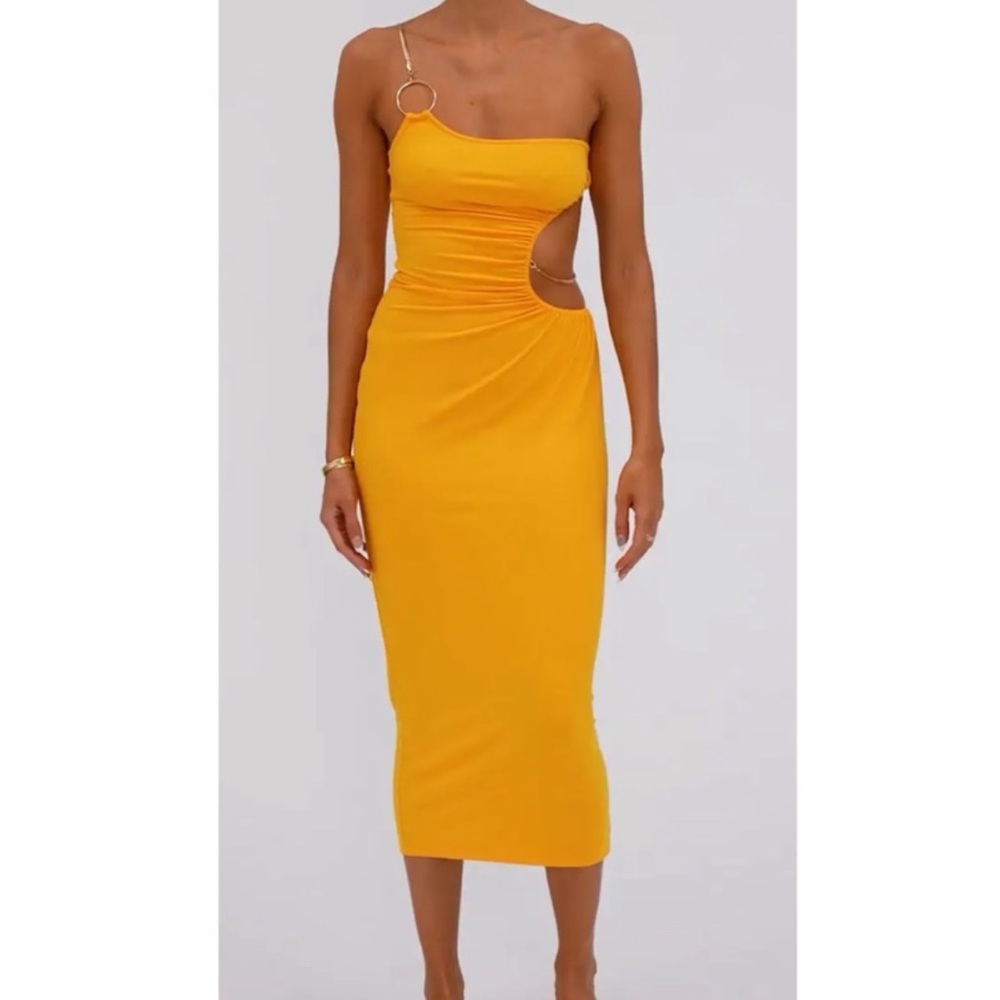 WeWoreWhat Snake Chain Jersey CutOut Dress - Picture 5 of 7